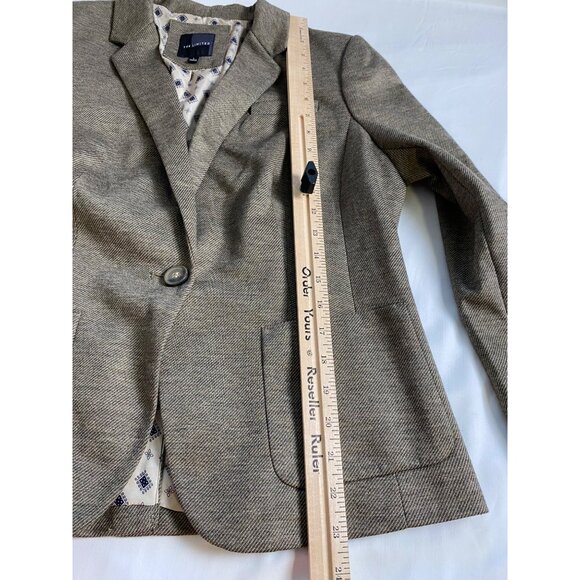The Limited Blazer Womens L Brown Jacket Button Pockets Y2K Tweed Lined Preppy - Picture 6 of 14